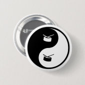 Yin Yang Schnarrtrommel Button (Vorne & Hinten)