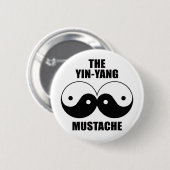 Yin-Yang Schnurrbart Button (Vorne & Hinten)