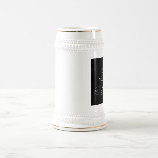 Yin Yang Schwarz-weiß Lotus Blossom Bierglas (Mittel)