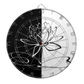 Yin Yang Schwarz-weiß Lotus Blossom Dartscheibe (vorne)