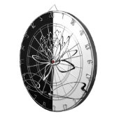 Yin Yang Schwarz-weiß Lotus Blossom Dartscheibe (Vorderseite rechts)
