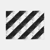 Yin Yang Schwarz-weiß Lotus Blossom Fleecedecke (Vorderseite (Horizontal))