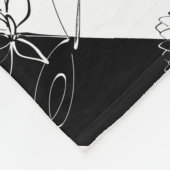 Yin Yang Schwarz-weiß Lotus Blossom Fleecedecke (Ecke)