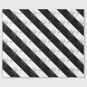 Yin Yang Schwarz-weiß Lotus Blossom Geschenkpapier (Flach)