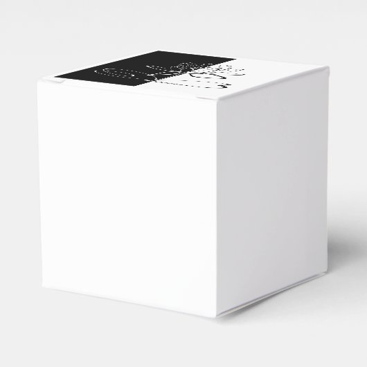 Yin Yang Schwarz-weiß Lotus Blossom Geschenkschachtel (Vorderseite)