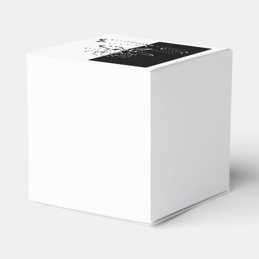 Yin Yang Schwarz-weiß Lotus Blossom Geschenkschachtel (Rückseite)