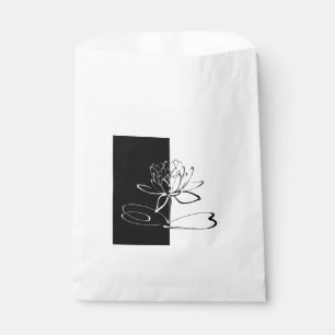 Yin Yang Schwarz-weiß Lotus Blossom Geschenktütchen