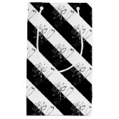 Yin Yang Schwarz-weiß Lotus Blossom Kleine Geschenktüte (Vorderseite)