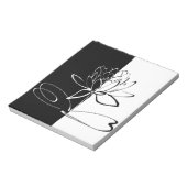 Yin Yang Schwarz-weiß Lotus Blossom Notizblock (Rotiert)