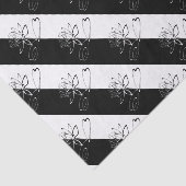 Yin Yang Schwarz-weiß Lotus Blossom Seidenpapier (Ausschnitt)