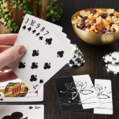 Yin Yang Schwarz-weiß Lotus Blossom Spielkarten (In Situ)