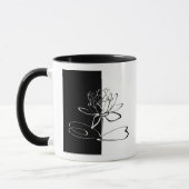 Yin Yang Schwarz-weiß Lotus Blossom Tasse (Links)