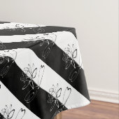 Yin Yang Schwarz-weiß Lotus Blossom Tischdecke (Beispiel)