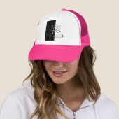 Yin Yang Schwarz-weiß Lotus Blossom Truckerkappe (Beispiel)