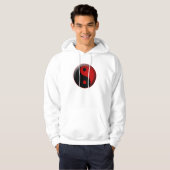 YIN YANG SCHWARZES ROT 3D HOODIE (Vorne ganz)