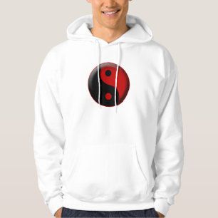 YIN YANG SCHWARZES ROT 3D HOODIE