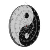 Yin Yang Schwarzweiss-Illustrations-Schablone Dartscheibe (Vorderseite Links)