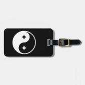 Yin Yang Schwarzweiss-Illustrations-Schablone Gepäckanhänger (Vorderseite horizontal)