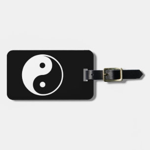 Yin Yang Schwarzweiss-Illustrations-Schablone Gepäckanhänger