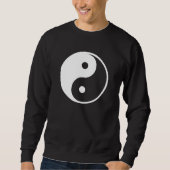 Yin Yang Schwarzweiss-Illustrations-Schablone Sweatshirt (Vorderseite)
