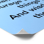 Yin Yang Serenity Gebet Poster (Ecke)