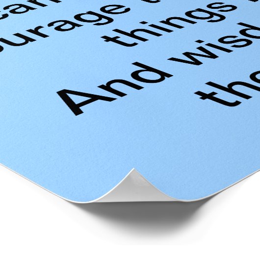 Yin Yang Serenity Gebet Poster (Ecke)