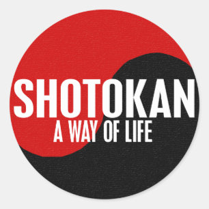 Yin Yang Shotokan 1 Runder Aufkleber