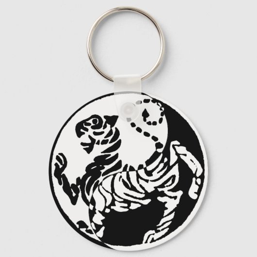 YIN YANG SHOTOKAN TIGER SCHLÜSSELANHÄNGER (Vorderseite)