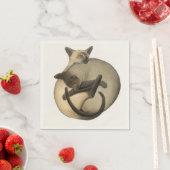 Yin Yang Siamese Cats Napkins Serviette (Beispiel)