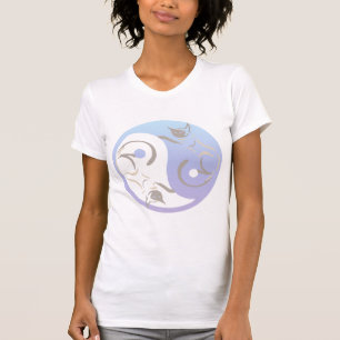 Yin Yang siamesische Katzen-T - Shirt