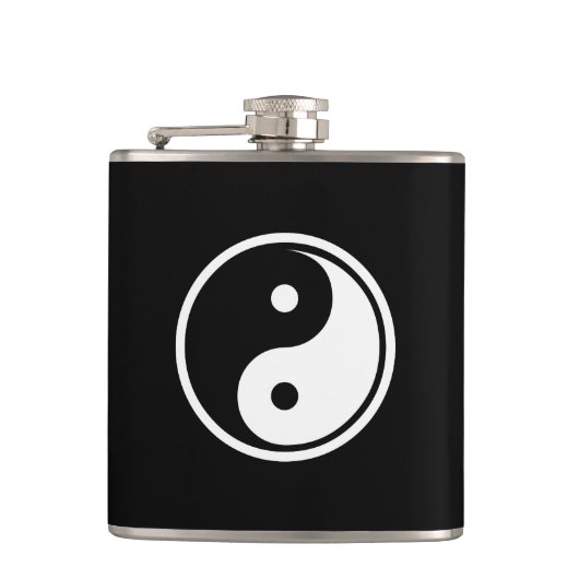 Yin Yang Sign Flachmann (Vorderseite)