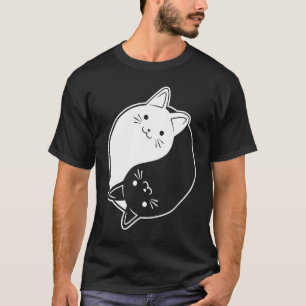 Yin Yang Sign Symbol Cat Cat Cat T-Shirt