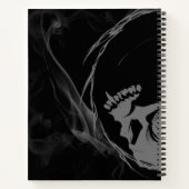 Yin-Yang Skull Spiral Sketchpad Invertiert Notizblock (Rückseite)