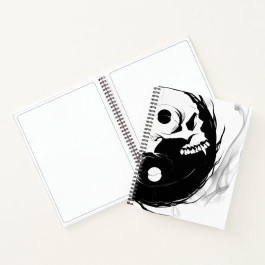 Yin-Yang Skull Spiral Sketchpad Notizblock (Innenseite)