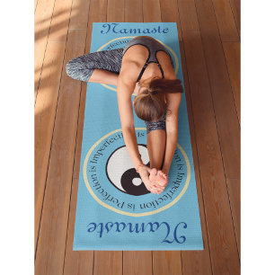 Yin Yang Sky Blue Workout, Pilates und Yoga Mat Yogamatte