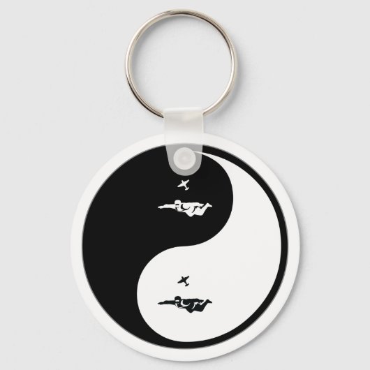 Yin Yang Skydiving Schlüsselanhänger (Vorderseite)