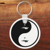 Yin Yang Skydiving Schlüsselanhänger (Vorderseite)