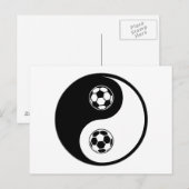 Yin Yang Soccer Postkarte (Vorne/Hinten)