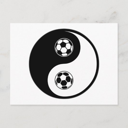 Yin Yang Soccer Postkarte (Vorderseite)