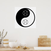 Yin Yang Softball Poster (Küche)