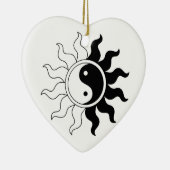 Yin Yang Sonne Keramikornament (Rechts)