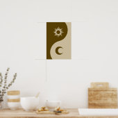 Yin-Yang-Sonne und Mond Poster (Küche)