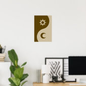 Yin-Yang-Sonne und Mond Poster (Heimbüro)