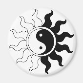 Yin-Yang-Sonnenmagnet Magnet (Vorne)