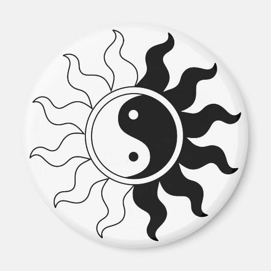 Yin-Yang-Sonnenmagnet Magnet (Vorne)