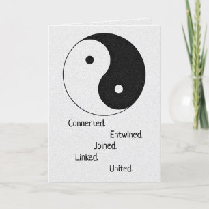 Yin Yang Soulmates Connection Gedicht Feiertagskarte
