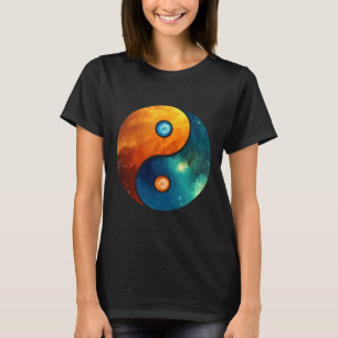 Yin Yang Space Cosmos Galaxy Universe Weltraum T-Shirt