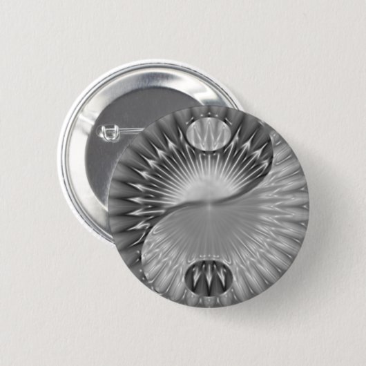 Yin Yang Spiralen-Entwurfsknopf Button (Vorne & Hinten)