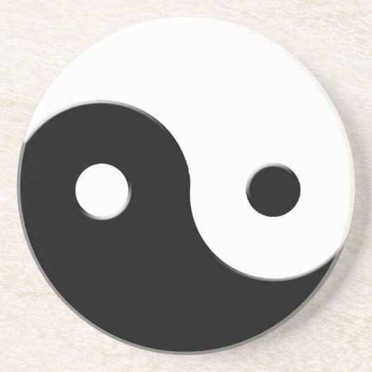 Yin & Yang Spirituelle Harmonie & Balance Unterset Sandstein Untersetzer (Vorne)