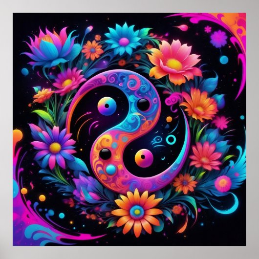 Yin Yang Spirituelle Harmonie Poster (Vorne)
